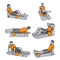 Fisio massaggio della colonna di Pilates di yoga di EVA Foam Roller Gym Grid di terapia solida del punto