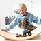 Bordo Curvy dell'attuatore dei bambini di forma fisica di legno multifunzionale di legno naturale su ordinazione di Montessori