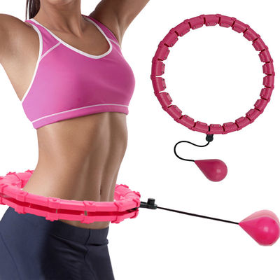 Anello rosa di forma fisica di yoga di sport di Ring For Adults Weighted Digital del hula-hoop dell'ABS