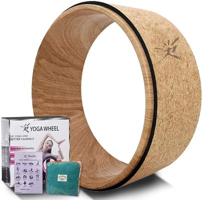 Attrezzatura di legno amichevole su ordinazione Cork Yoga Wheel Manufacturor di forma fisica di ECO